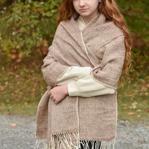 Fringed Allpaca Killa Shawl 100% Handmade From Ecuador, Soft material, Brand New